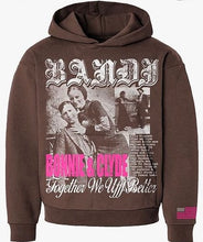 Load image into Gallery viewer, Bandi &quot;Bonnie &amp; Clyde Hoodie&quot; (Brown/White/Pink)
