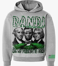 Load image into Gallery viewer, Bandi &quot;Dead Presidents&quot; Hoodie (Grey/Green)
